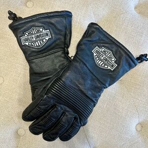 Harley Davidson waterproof leather gauntlet glovess